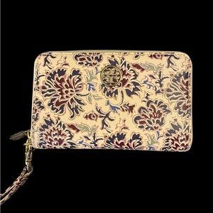 EUC Tory Burch Robinson Voyager Floral Printed Smartphone Wristlet